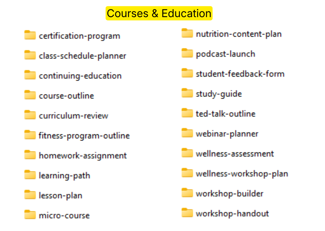 Courses & Education
