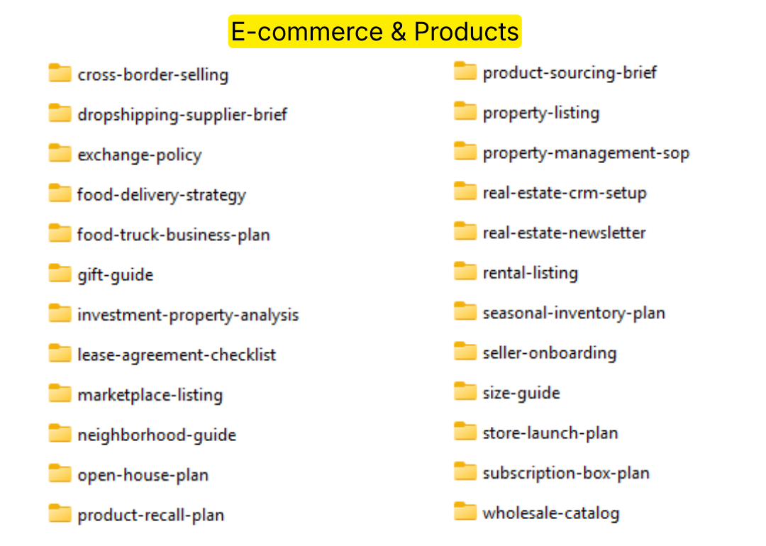 E-commerce & Products